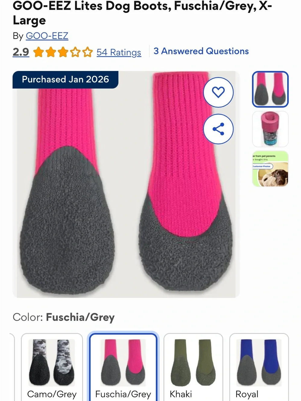 Kids Pink & Gray Slip-On Dog Socks